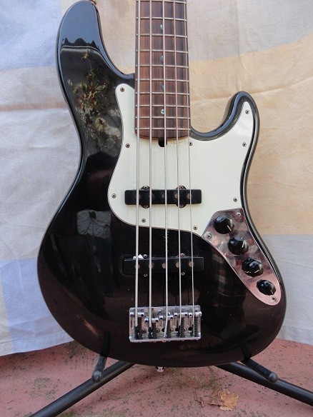 Opname Parameters Draaien Elektrische Basgitaar Fender jazz bass american de luxe 5 cordes te koop