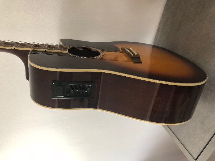 elektrode zijde Smelten Elektro-akoestische Folk Gitaar Jim Harley Colorado CR30 te koop